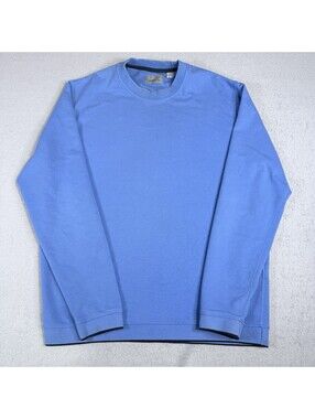 Ashworth Men’s Large Blue Crewneck Golf Sweatshirt Embroidered Logo Pullover
